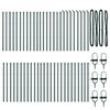 vidaXL Стълб за ограда. Друг 52 pcs Зелен 3,2 x 3,2 x 80 см Стомана