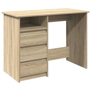 vidaXL Бюро, дъб сонома, 102x50x75 см, инженерно дърво