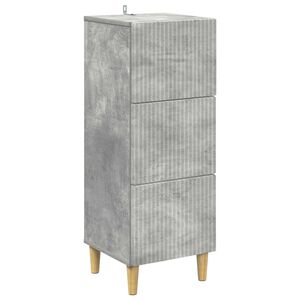 vidaXL Чекмеджетен шкаф Бетонно сиво 33 x 34,5 x 90 см