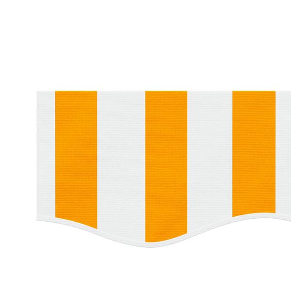 vidaXL Резервно платнище за волан за тенти, жълто-бели ленти, 4 м