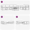vidaXL Комплект дивани за открито 7 pcs Естествено и черно