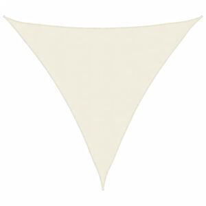 vidaXL Сенник-платно, Оксфорд плат, триъгълно, 3.6x3.6x3.6 м, кремаво