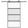 vidaXL Плъзгаща се врата с комплект обков Черно 102,5x205 cm