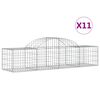 vidaXL Габионни кошници арка 11 бр 200x50x40/60 см поцинковано желязо