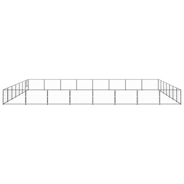 vidaXL Клетка за кучета, черна, 56 м&sup2;, стомана