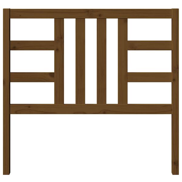 vidaXL Горна табла за легло, меденокафява, 106x4x100 см, бор масив