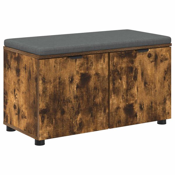 vidaXL Пейка за коридор с възглавница Димян дъб 80 x 46 x 46 см