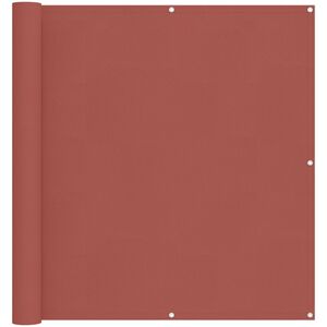 vidaXL Балконен екран Теракота 110 x 500 cm Оксфордска тъкан