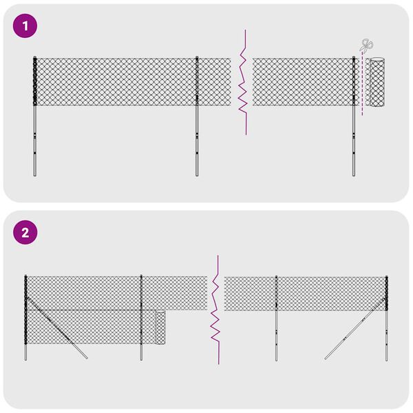 vidaXL Ограда от телена мрежа с шипове, зелена, 1,4x10 м