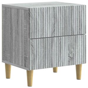 vidaXL Нощен шкаф Сива сонома 43 x 34,5 x 48 см Инженерна дървесина