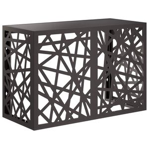 vidaXL Покритие за климатик Черно 90 x 40 x 60 см Стомана