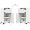 vidaXL Комплект мебели за баня 3 pcs Бяло Конструирано дърво и метал.