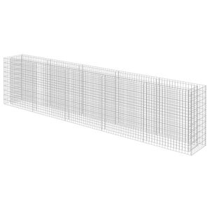 vidaXL Габион повдигната леха, поцинкована стомана, 450x50x100 cм