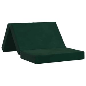 vidaXL Сгъваем диван легло 100 x 67 x 45 см Тъмнозелено