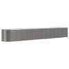 vidaXL Градинска повдигната леха прахово боядисана стомана сиво