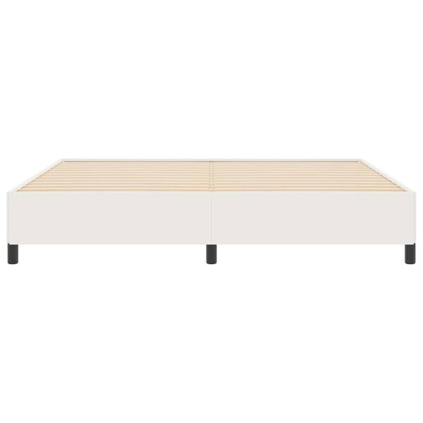 vidaXL Рамка за легло Крем 200 x 200 cm Кадифе