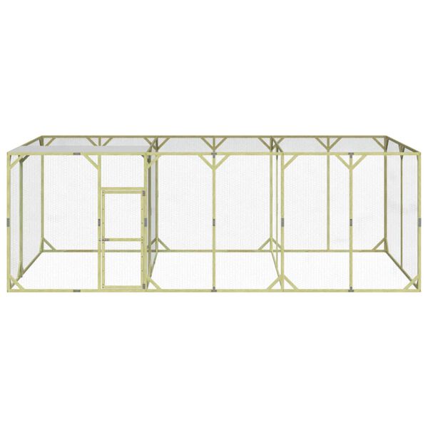 vidaXL Кокошарник 600x300x200 см импрегниран бор масив