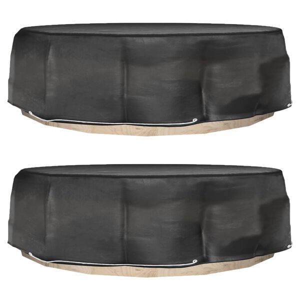 vidaXL Калъфи за лаундж комплект 2 бр 8 капси &Oslash;188x50 см кръгли