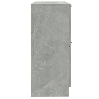 vidaXL Сайдборд, бетонно сив, 30x30x70 см, инженерно дърво