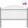 vidaXL Градска ограда WOERDEN 6 бр. 170 x 140 см Сив