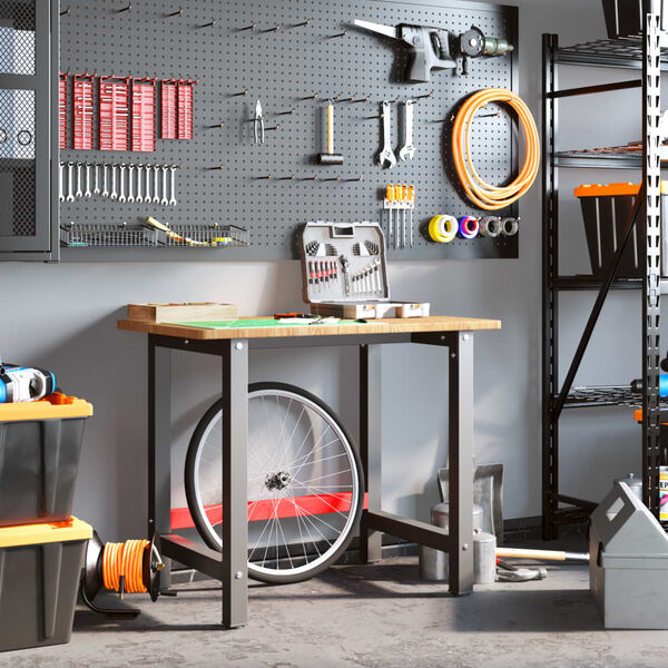 vidaXL Работна маса светлокафяв 100x60x81,5 см дъб масив правоъгълна