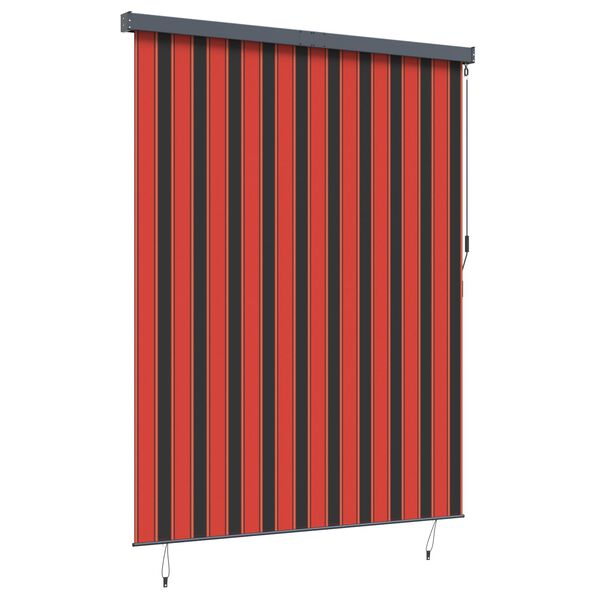 vidaXL Ролетна щора Оранжево и кафяво 200 x 250 см Текстил и Алуминий