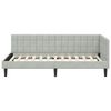 vidaXL Ъглова рамка за легло с таблото Светлосиво 90 x 200 cm Кадифе