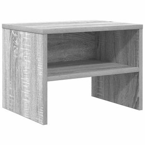 vidaXL Нощно шкафче, сив сонома, 40x30x30 см, инженерно дърво
