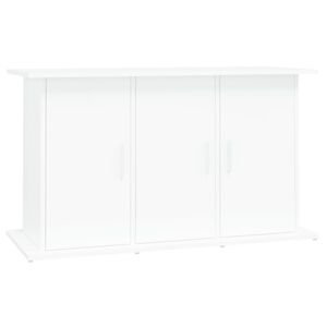 vidaXL Поставка за аквариум, бяла, 101x41x58 см, инженерно дърво