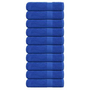 vidaXL Кърпи за ръце FROGN 10 бр. сини 50x100 см 360 г/м&sup2;