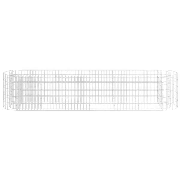 vidaXL Габион повдигната леха, поцинковано желязо, 260x50x50 cм