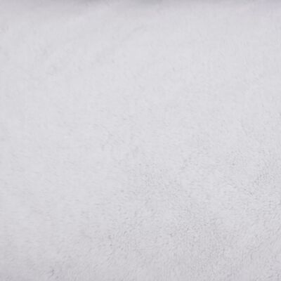 vidaXL Кучешко легло тъмносиво и бяло 85,5x70x23 см ленена визия полар