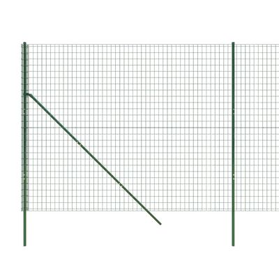 vidaXL Ограда от телена мрежа зелена 1,4x10 м поцинкована стомана