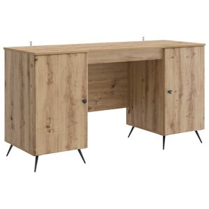 vidaXL Бюро Дъб артизан 142,5 x 50 x 75 см Инженерна дървесина