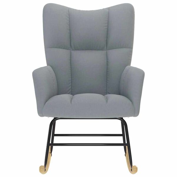 vidaXL Люлеещ стол, светлосив, текстил