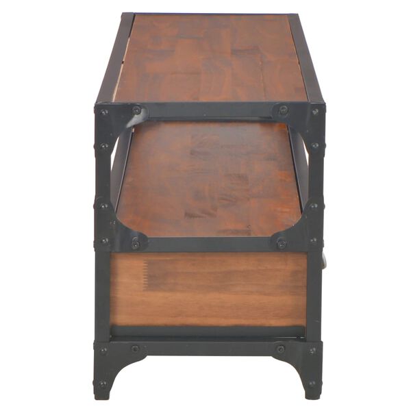 vidaXL ТВ шкаф с 2 чекмеджета 120x30x40 см борово дърво масив