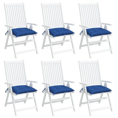 vidaXL Възглавници за столове 6 бр сини 50x50x7 см Оксфорд плат