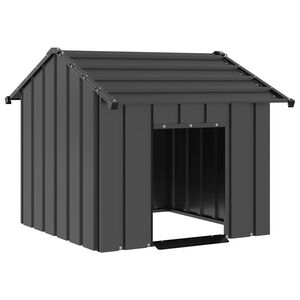 vidaXL Къща за кучета с покрив 85x107x81 cm Поцинкована стомана