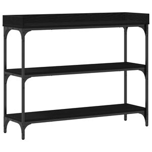 vidaXL Конзолна маса Черен дъб 100 x 30 x 80 см