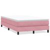 vidaXL Box Spring легло без матрак розово 120x210 cm кадифе