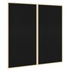 vidaXL Дъска с известия Черно 100 x 100 x 1,4 см Борово дърво масив
