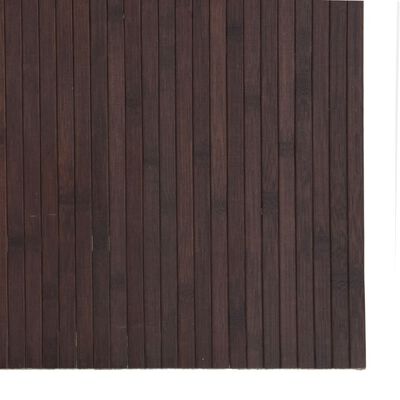 vidaXL Килим, правоъгълен, тъмнокафяв, 80x300 см, бамбук