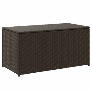 vidaXL Градински сандък за съхранение, полиратан, 100x50x50 см, кафяв