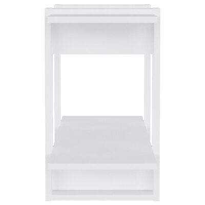 vidaXL Библиотека/разделител за стая, бял гланц, 80x30x51 см