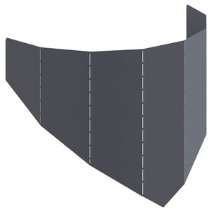 vidaXL Ограда за трева 100 x 45 cm Стомана Антрацит