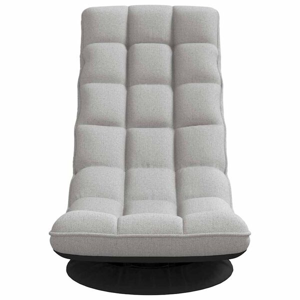 vidaXL Въртящ се подов стол, облачно сив, 70x51x79 см, плат