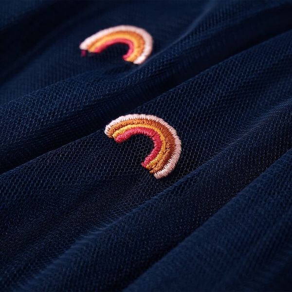 Детска пола с тюл, нейви, 116