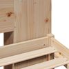 vidaXL Легло с етажерка за книги, без матрак, 120x200 см, бор масив