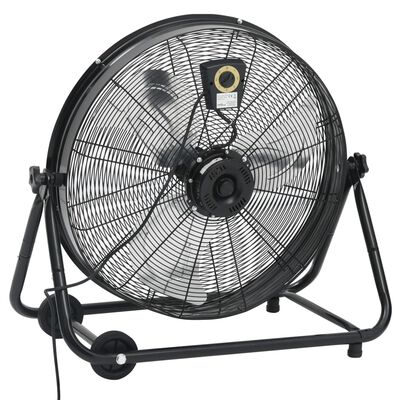 vidaXL Индустриален барабанен вентилатор, 60 см, 180 W, черен