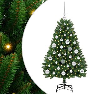 vidaXL С изкуствено коледно дърво 120 cm 150 LED светодиода Топло бяло